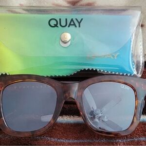 Quay After hours RARE OG Gradient Square Brown Tortoise Sunglasses Oversized NEW
